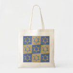 Gold Blue Star of David Art Panels Tote Bag<br><div class="desc">You are viewing The Lee Hiller Photography Art and Designs Collection of Home and Office Decor,  Apparel,  Gifts and Collectibles. The Designs include Lee Hiller Photography and Mixed Media Digital Art Collection. You can view her Nature photography at http://HikeOurPlanet.com/ and follow her hiking blog within Hot Springs National Park.</div>