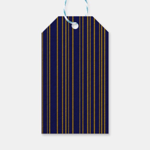 Gold  Blue Strips Mens Gift Tag