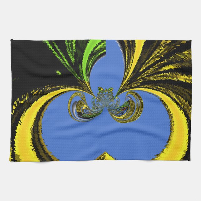 Gold Blue Towel (Horizontal)