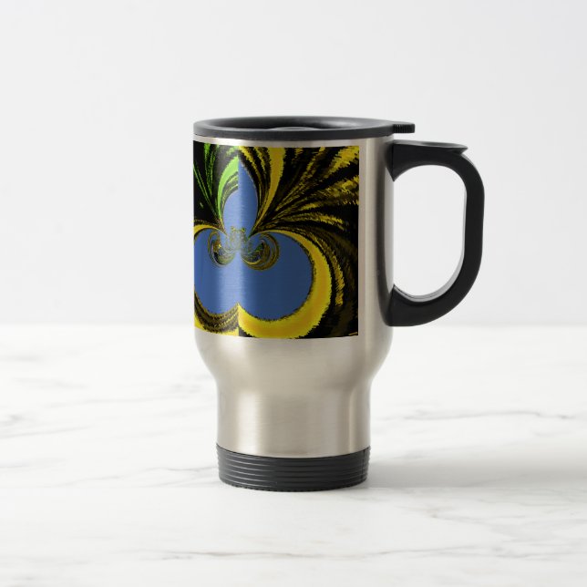 Gold Blue Travel Mug (Right)