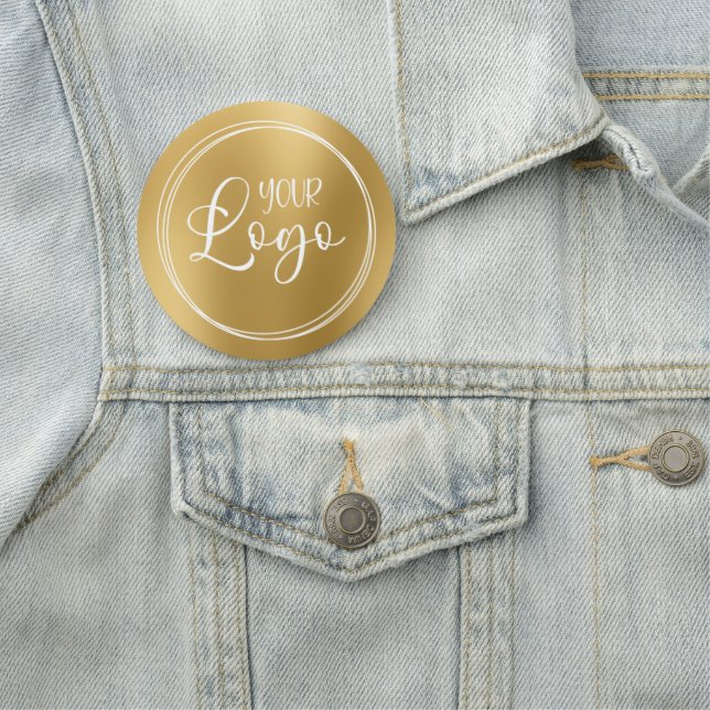 Gold Blur Circular Logo Name Tag (In Situ)
