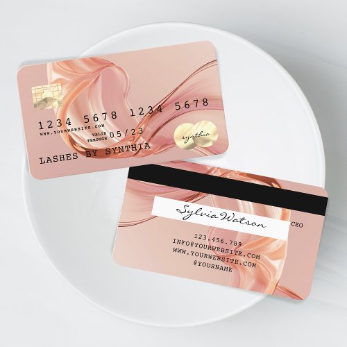 Gold Blush Abstract Modern Credit Card Style