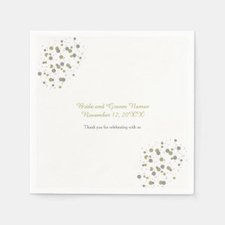 Gold Blush Confetti Dots Napkins