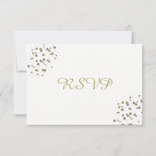 Gold Blush Confetti Dots RSVP