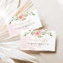 Gold blush floral diaper raffle ticket enclosure card