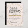 Gold Blush Geometric Shh Surprise Birthday Party Invitation