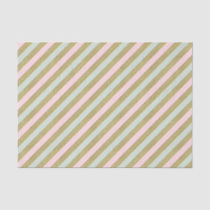 Gold Blush Mint Striped Celebration Tissue Paper