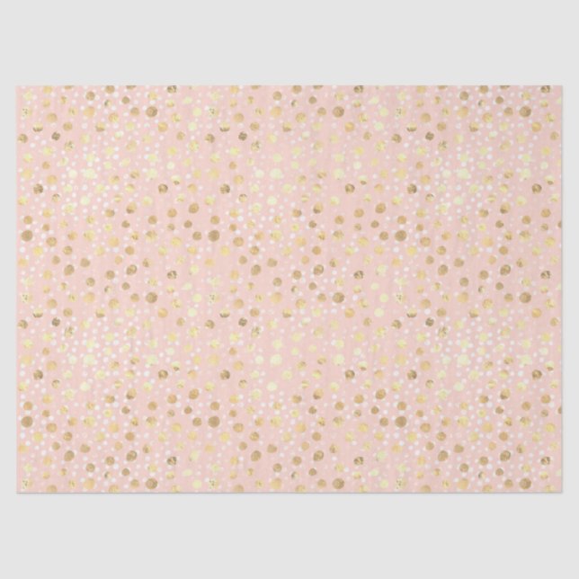Gold Blush Pink Animal Print    Tissue Paper (Front)