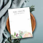 Gold Blush Pink Floral Bunch Necklace Display Business Card<br><div class="desc">If you need any further customisation please feel free to message me on yellowfebstudio@gmail.com.</div>