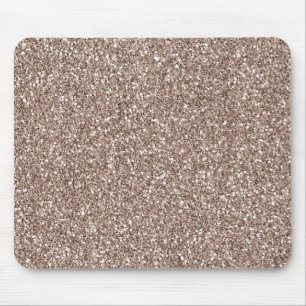 Gold Blush Pink Glitter Glitz Mouse Pad
