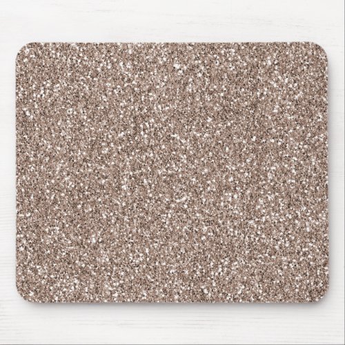 Gold Blush Pink Glitter Glitz Mouse Pad