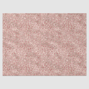 Gold Blush Pink Glitzy Glitter Leopard Print Tissue Paper