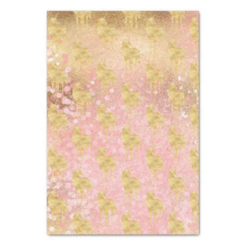 Gold Blush Pink Magical Unicorn Tissue Paper