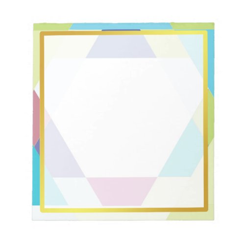 Gold Boarder Polygon Photo frame Autograph Notepad