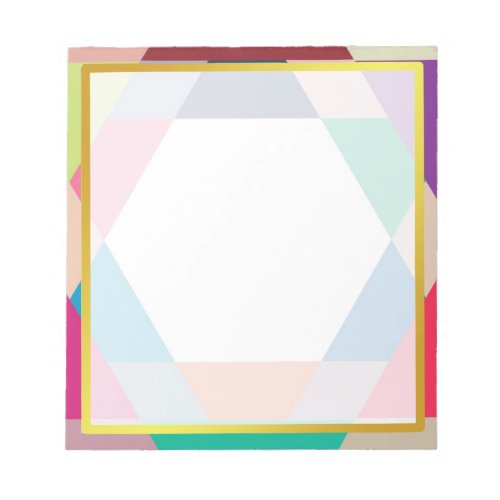 Gold Boarder Polygon Photo frame Autograph Notepad