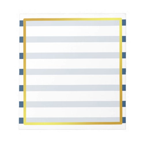 Gold Boarder Striped Photo frame Autograph Notepad