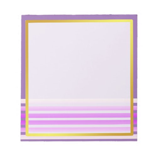 Gold Boarder Striped Photo frame Autograph Notepad