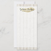 Gold Bohemian Feather on Rustic Wood Boards (Back)