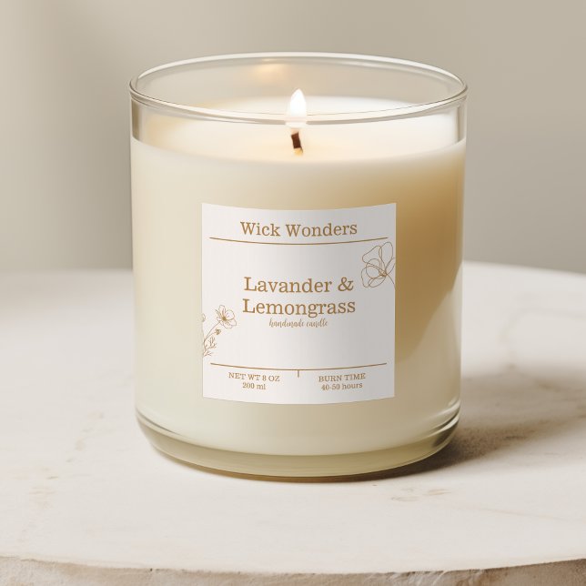 Gold Boho Minimalistic Candle Making Label (Creator Uploaded)