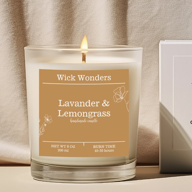 Gold Boho Minimalistic Candle Making Label (Creator Uploaded)
