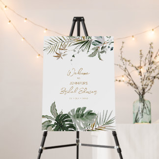 Gold Boho Wedding Bridal Shower Welcome Foam Board