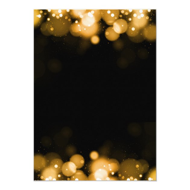 Gold Bokeh Sparkles Cheers New Year's Eve Party Invitation