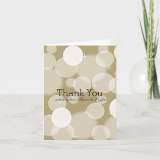 Gold Bokeh Thank You Card