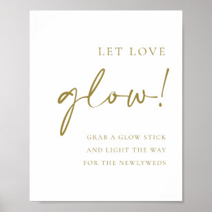 Let Love Glow Sign Wedding Glow Sticks Printable Wedding 