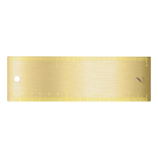 Gold Bookmark Ruler (Front)