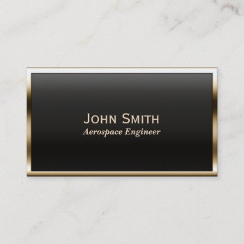 Gold Border Aerospace Engineer Business Card by cardfactory at Zazzle