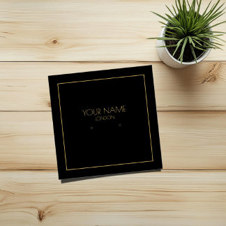 Gold border black earring holder