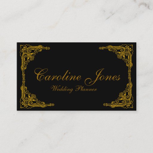 Customizable Gold Border Business Card Templates