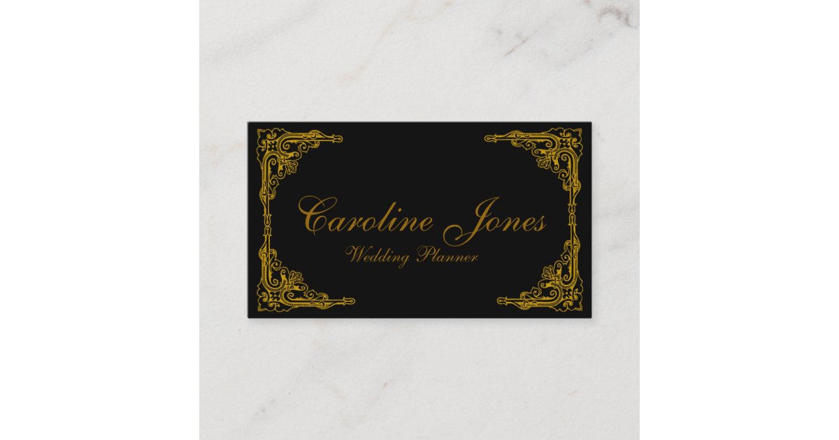 Gold Border Business Card Zazzle