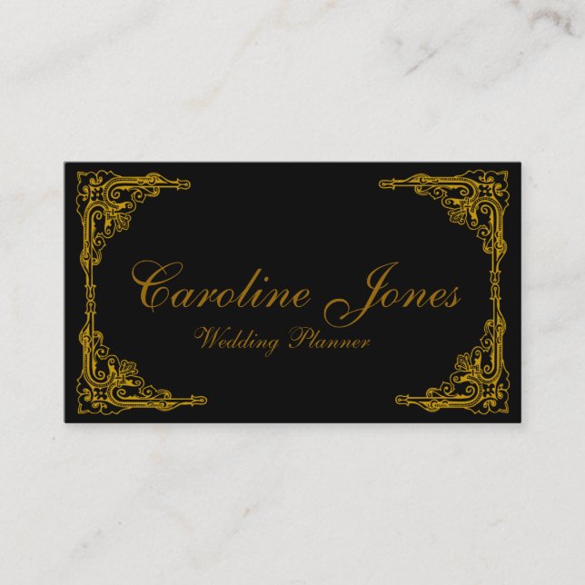 Gold Border Business Card (Front)