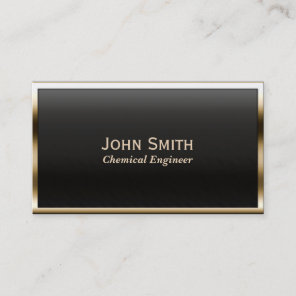 Gold Border Chemical Engineer Business Card