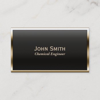 Gold Border Chemical Engineer Business Card by cardfactory at Zazzle
