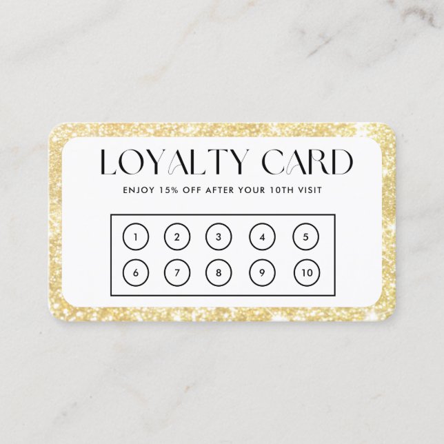 Gold Border Custom Loyalty Card (Front)