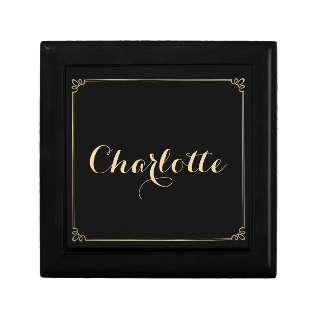 Gold Border Customizable Gift Box (Front)