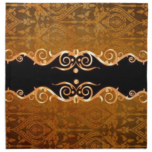 Gold border design napkin