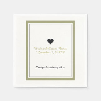 Gold Border Elegance Paper Napkins