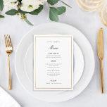 Gold Border Elegant Wedding Menu Card<br><div class="desc">perfect for any event</div>