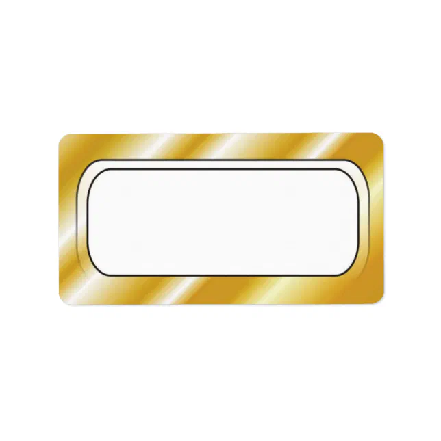 Gold Border Frame Blank Address Labels | Zazzle