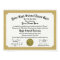 Gold Border High School Diploma Replica