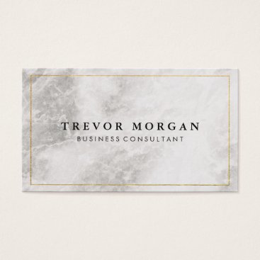 Gold Border Marble Business Card Gold Border Marble Business Card