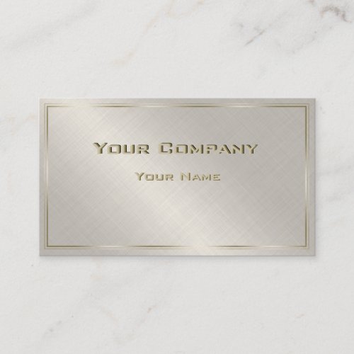 Gold Border Minimal Corporate  Business Card
