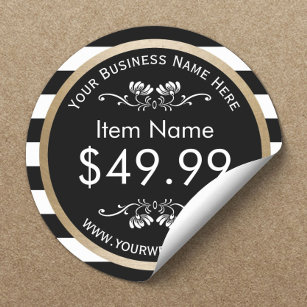 Preprinted price tags stickers, Pricing labels for retail 3/4