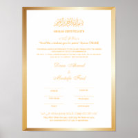 Gold border nikahnama poster