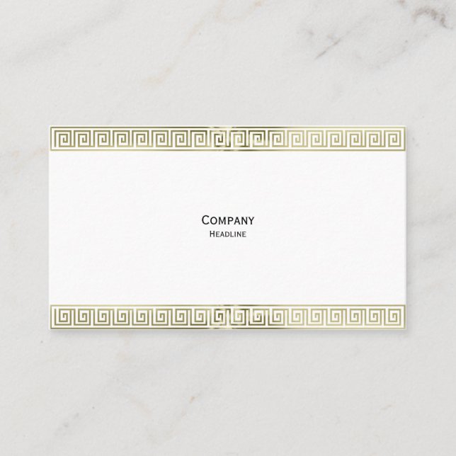 Gold Border Pattern Business Card (Front)