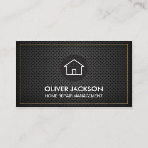 Gold Border Perforated Mesh Business Card
