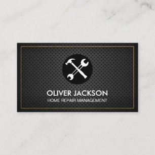 Gold Border   Perforated Mesh Business Card